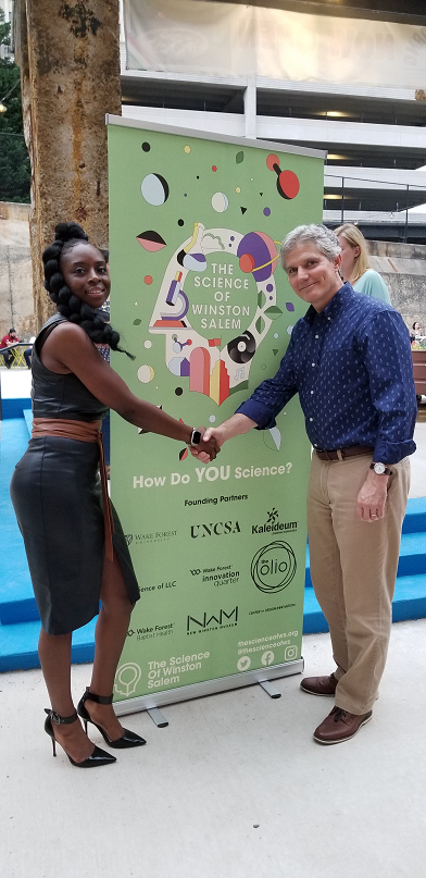 Inman with Shalisha Morgan Pint of Science 4