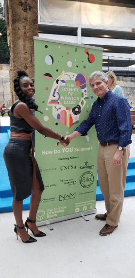 Inman with Shalisha Morgan Pint of Science 4